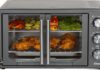 Oster Extra-Large 42L French Door Countertop Toaster Oven, 6-in-1 Air Fryer Oven with Air Fry Rack, Wire Rack, Baking Pan and Crumb Tray, Stainless Steel