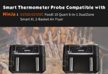 Smart Thermometer Probe for Ninja DZ550 Foodi 10 Quart 6-in-1 Smart XL 2-Basket Air Fryer, Replacement Temperature Meat Probe for Ninja Indoor Air Fryer Accessories 1 Pack