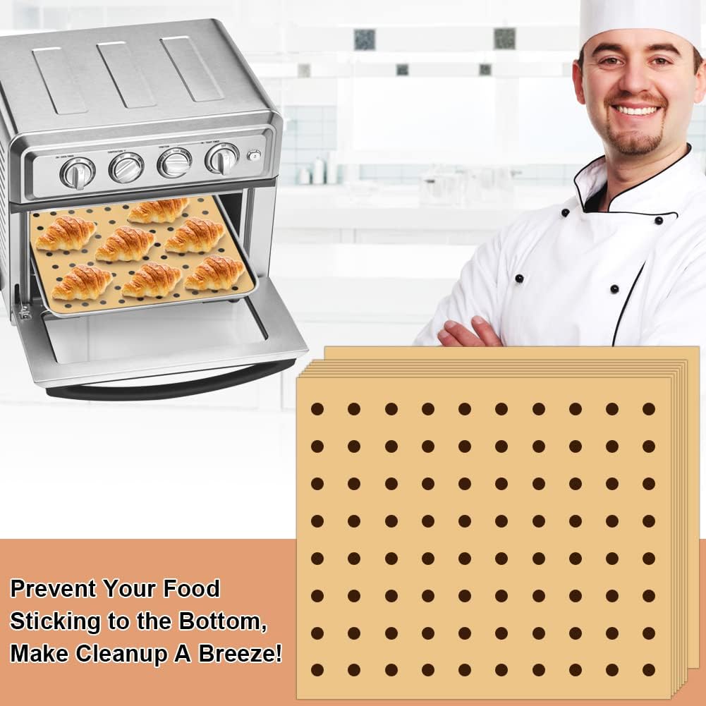 BYKITCHEN Air Fryer Oven Liner, 9x11 Inch, Unbleached Rectangle Air Fryer Parchment Paper, Compatible with Cuisinart, Breville, Emeril Lagasse and More, Airfryer Toaster Oven Accessories(Set of 100) BYKITCHEN Air Fryer Oven Liner, 9x11 Inch, Unbleached Rectangle Air Fryer Parchment Paper, Compatible with Cuisinart, Breville, Emeril Lagasse and More, Airfryer Toaster Oven Accessories(Set of 100)