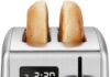 Elite Gourmet ECT-3100 4-Slice Long Slot Toaster | Extra Wide Slots for Bagels, Sourdough & Texas Toast | 6 Browning Settings | Reheat, Defrost & Cancel | Built-In Warming Rack | Stainless Steel