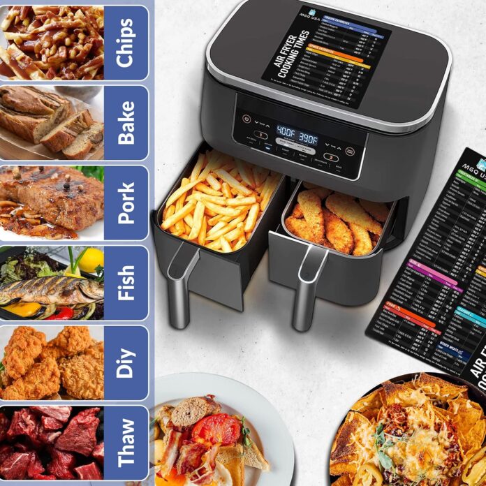 air-fryer-magnetic-cheat-sheet-set-air-fryer-accessories-cook-times-airfryer-magnet-sheet-quick-reference-guide-for-cook-2