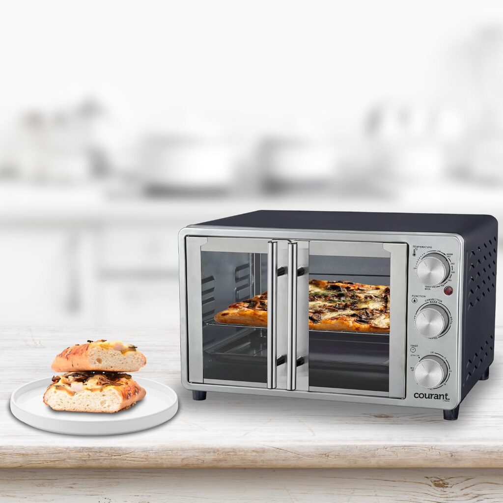 Courant French Door Convection Toaster Oven & Broiler, Bake Broil Toast Oven, Fits 9x13’’ Aluminum Baking Pan, 6-Slices, 10’’ Pizza, Convection Oven - Stainless Steel review | Air Fryer Reviews Courant French Door Convection Toaster Oven & Broiler, Bake Broil Toast Oven, Fits 9x13’’ Aluminum Baking Pan, 6-Slices, 10’’ Pizza, Convection Oven - Stainless Steel review
