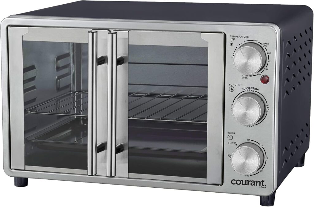 Courant French Door Convection Toaster Oven & Broiler, Bake Broil Toast Oven, Fits 9x13’’ Aluminum Baking Pan, 6-Slices, 10’’ Pizza, Convection Oven - Stainless Steel review | Air Fryer Reviews Courant French Door Convection Toaster Oven & Broiler, Bake Broil Toast Oven, Fits 9x13’’ Aluminum Baking Pan, 6-Slices, 10’’ Pizza, Convection Oven - Stainless Steel review
