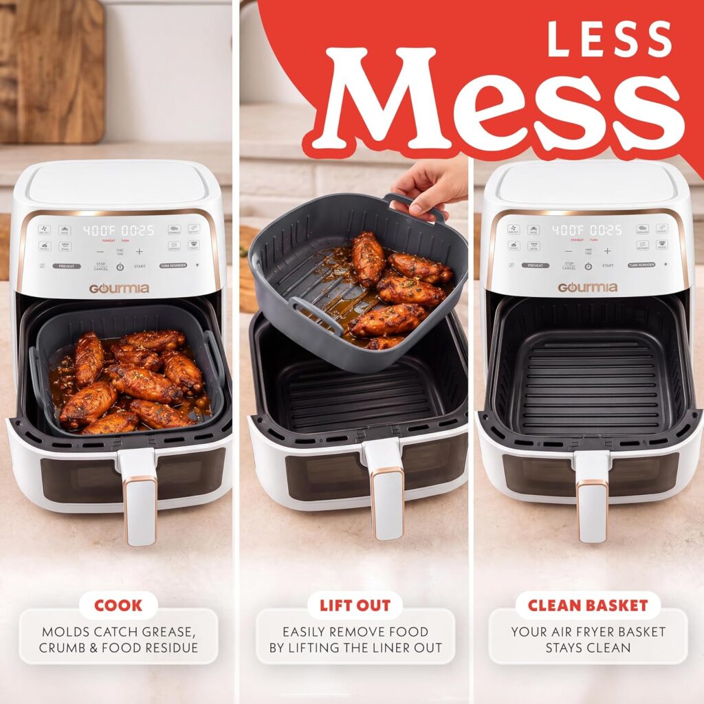 Gourmia Silicone Air Fryer Liners - 3 Piece Set with Egg Bite & Muffin Mold review | Air Fryer Reviews Gourmia Silicone Air Fryer Liners - Piece Set with Egg Bite & Muffin Mold review