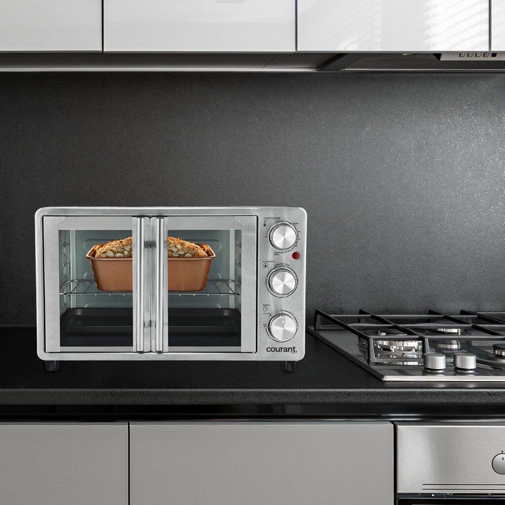 Courant French Door Convection Toaster Oven & Broiler, Bake Broil Toast Oven, Fits 9x13’’ Aluminum Baking Pan, 6-Slices, 10’’ Pizza, Convection Oven - Stainless Steel review | Air Fryer Reviews https://www.amazon.com/dp/B0C5S21JZC - Courant French Door Convection Toaster Oven & Broiler, Bake Broil Toast Oven, Fits 9x13’’ Aluminum Baking Pan, 6-Slices, 10’’ Pizza, Convection Oven - Stainless Steel review
