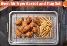 2 Set Extra Large Air Fryer review 2 Set Extra Large Air Fryer Baskets for Oven 18.5" x 12.8" Stainless Steel Air Fryer Basket and Tray with Pcs Parchment