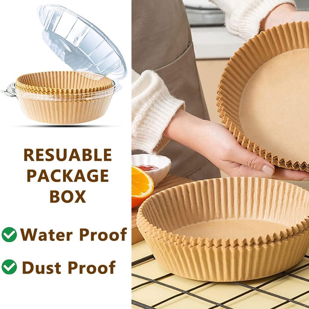 200PCS Air Fryer Liners Disposable: Round review | Air Fryer Reviews 200PCS Air Fryer Liners Disposable: Round Inch Non-Stick Airfryer Paper Liners - Food Grade Parchment Paper for QT