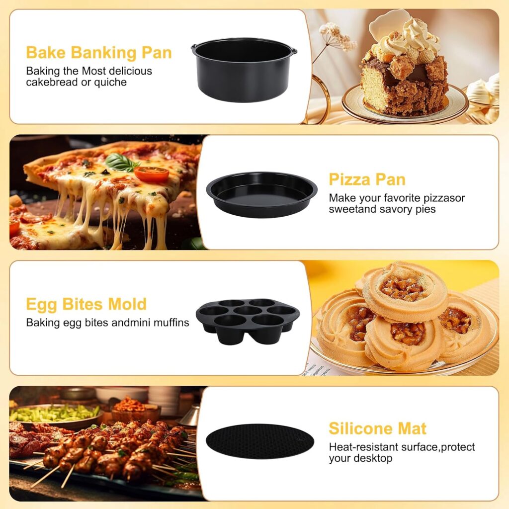Air Fryer Accessories Kit 12pcs Universal for 4, 4.2, 5, 5.5, 5.8 QT Gowise Cosori Phillips Ninja Cozyna Air Fryer review | Air Fryer Reviews Air Fryer Accessories Kit 12pcs Universal for 4, 4.2, 5, 5.5, 5.8 QT Gowise Cosori Phillips Ninja Cozyna Air Fryer review