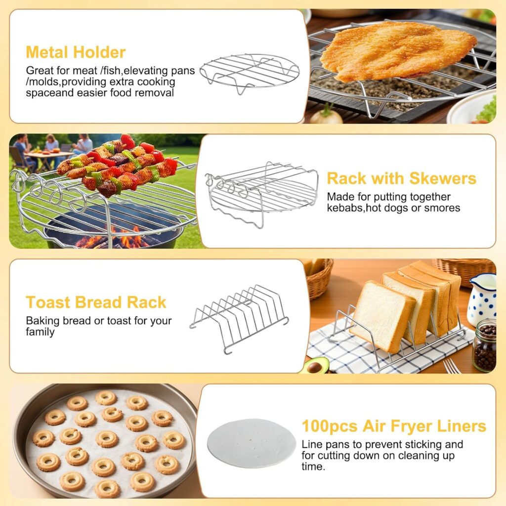 Air Fryer Accessories Kit 12pcs Universal for 4, 4.2, 5, 5.5, 5.8 QT Gowise Cosori Phillips Ninja Cozyna Air Fryer review | Air Fryer Reviews Air Fryer Accessories Kit 12pcs Universal for 4, 4.2, 5, 5.5, 5.8 QT Gowise Cosori Phillips Ninja Cozyna Air Fryer review