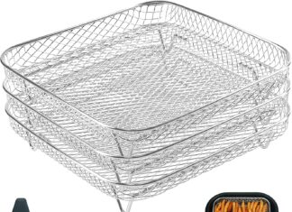 BYKITCHEN inch Square Air Fryer Rack for Cosori,Ninja,Gourmia Airfryer