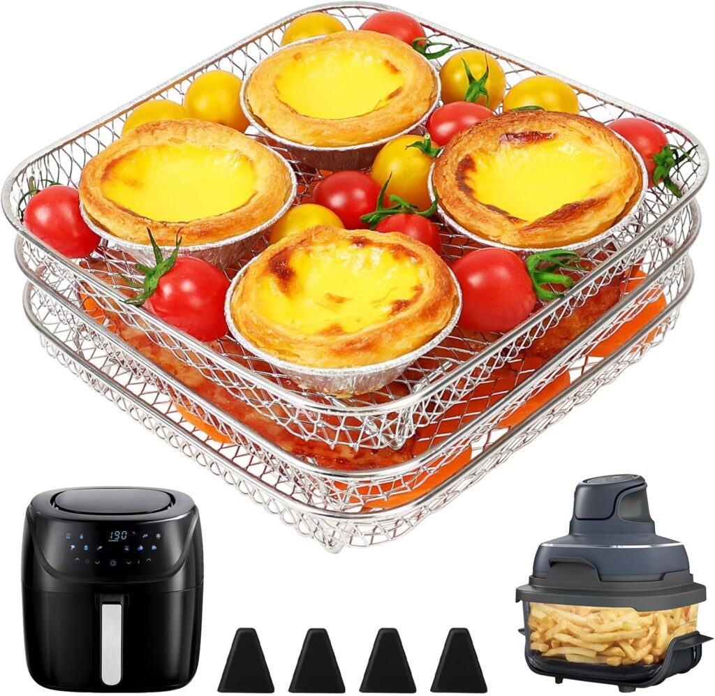 Product Name: BYKITCHEN 8 inch Square Air Fryer Rack for Cosori,Ninja,Gourmia Airfryer review | Air Fryer Reviews https://www.amazon.com/dp/B0BKQ5SN92 - BYKITCHEN inch Square Air Fryer Rack for Cosori,Ninja,Gourmia Airfryer