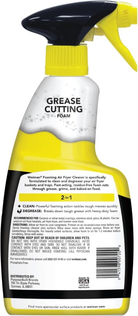 Weiman Foaming Air Fryer Cleaning Kit, Cleaner & Degreaser for Ceramic Baskets & Trays, Removes Grease, Grime, Oil & Baked-On Food, Includes Non-Abrasive Sponge, Fast-Acting, Residue-Free, 14 oz review | Air Fryer Reviews https://www.amazon.com/dp/B0G317CQ3X - Weiman Foaming Air Fryer Cleaning Kit, Cleaner & Degreaser for Ceramic Baskets & Trays, Removes Grease, Grime, Oil & Baked-On Food, Includes Non-Abrasive Sponge, Fast-Acting, Residue-Free, oz review