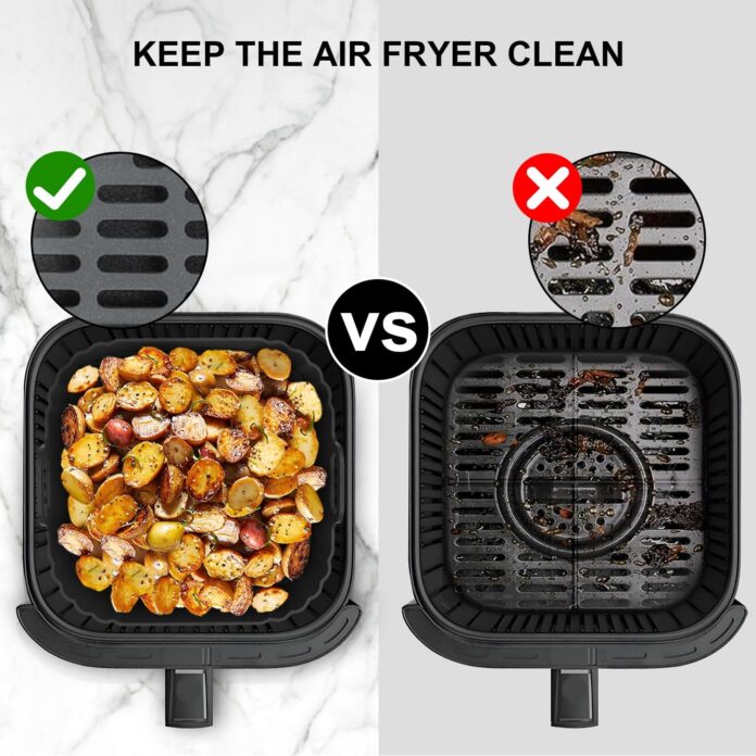 Square Silicone Air Fryer Liners Pack 5-6.5QT for Ninja AF141/181 Square Silicone Air Fryer Liners Pack 5-6.5QT for Ninja AF141/181