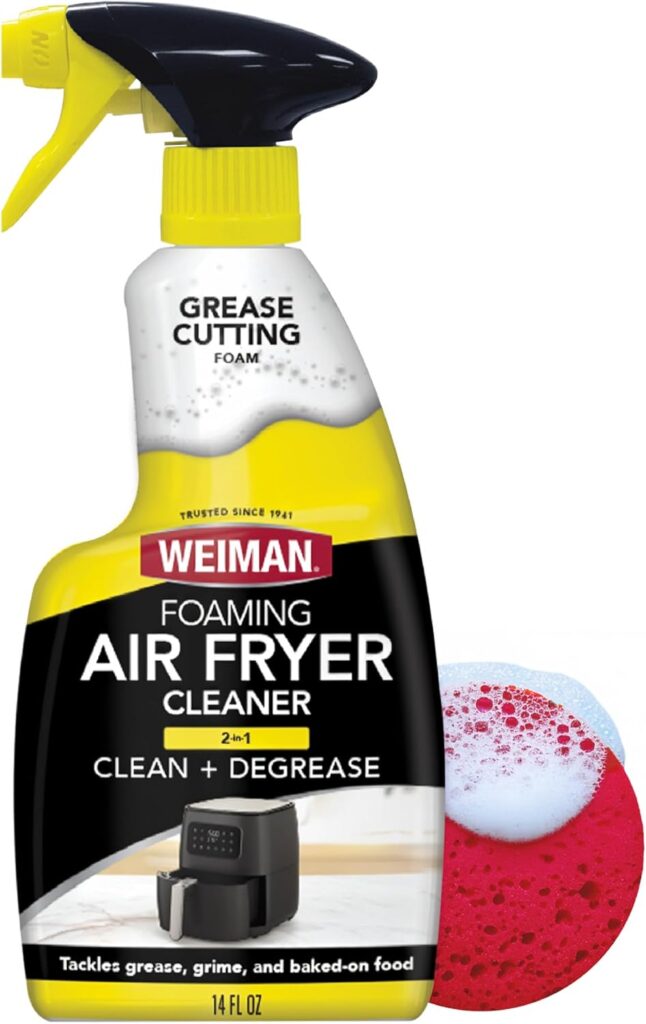 Weiman Foaming Air Fryer Cleaning Kit, Cleaner & Degreaser for Ceramic Baskets & Trays, Removes Grease, Grime, Oil & Baked-On Food, Includes Non-Abrasive Sponge, Fast-Acting, Residue-Free, 14 oz review | Air Fryer Reviews Weiman Foaming Air Fryer Cleaning Kit, Cleaner & Degreaser for Ceramic Baskets & Trays, Removes Grease, Grime, Oil & Baked-On Food, Includes Non-Abrasive Sponge, Fast-Acting, Residue-Free, oz review
